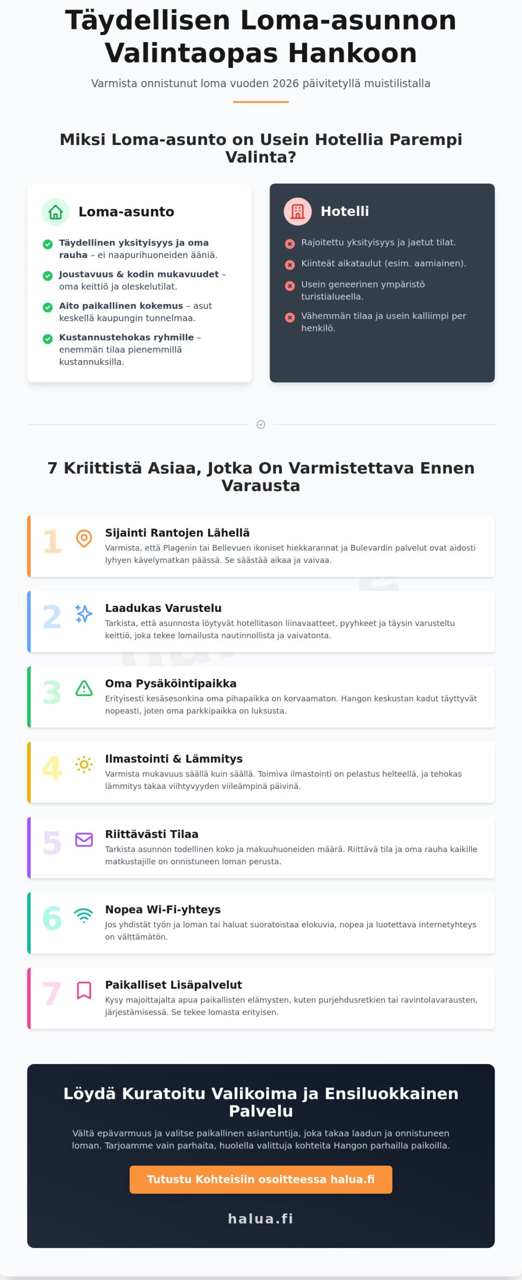 Airbnb Hanko: Muistilista täydellisen loma-asunnon valintaan 2026