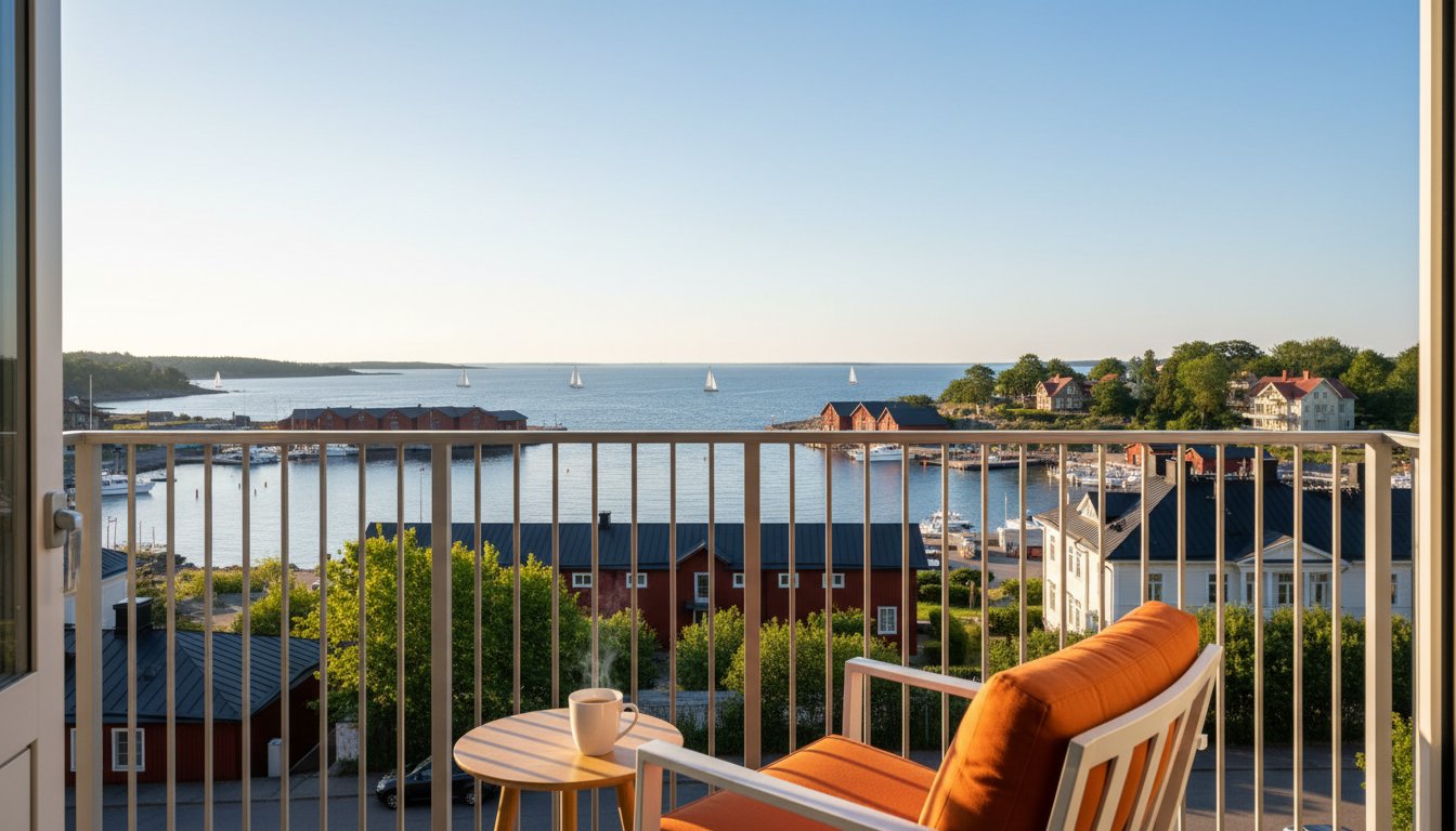 Majoitus Hangon keskustassa parvekkeella: Löydä luksusta ja merituulta